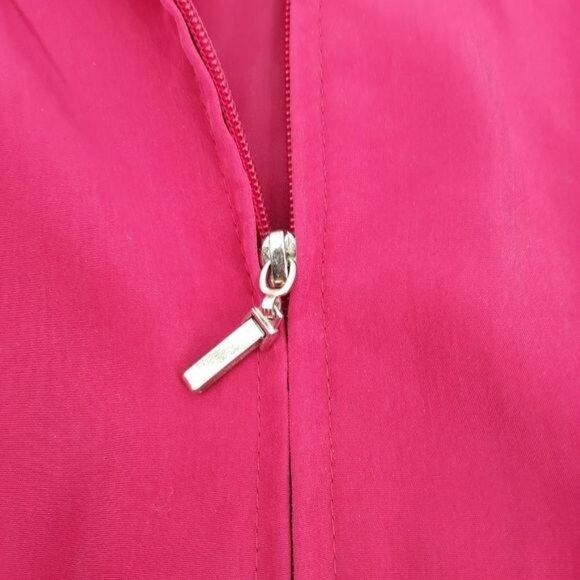 Gallery Jacket Windbreaker Raincoat Hooded Zip Up Drawstring Waist Pink DLP - Picture 9 of 12